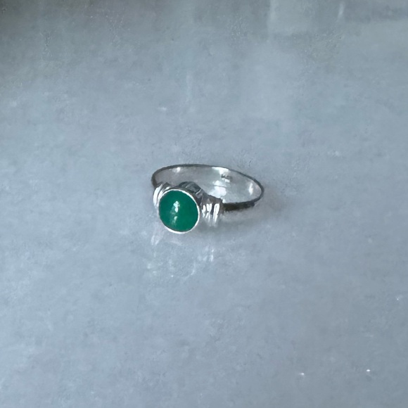 NWOT Sundance Verdant Cocoon Ring Green Onyx Sterling Silver